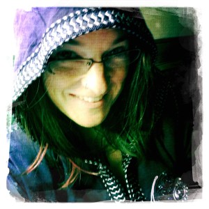 In my purple beaded jelaba.