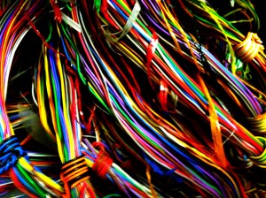 Colorful phone wire becoming obsolete at the Bell Pioneer Telephone Museum